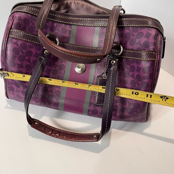 Coach Chealsea Heritage purple leather satchel handbag - Picture 11 of 16